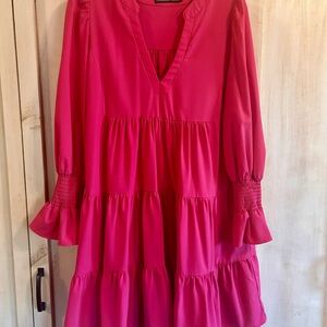 Tuckernuck Pomander Place Kenzo Fuchsia Tiered Dress